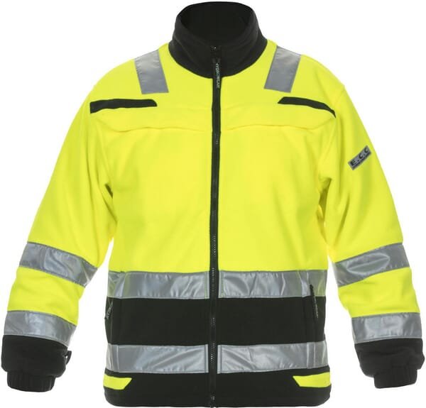 Flisinė striukė Torgau, Trendy Hi-Vis Line, geltona / juoda, dydis L, UK 40 / EU 52–54, 04026026FL
