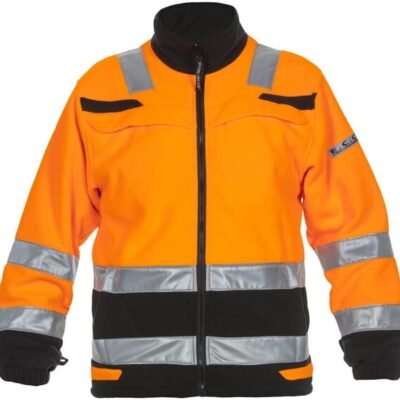 Flisinė striukė Torgau, Trendy Hi-Vis Line, oranžinė / juoda, dydis L, UK 40 / EU 52–54, 04026027FL