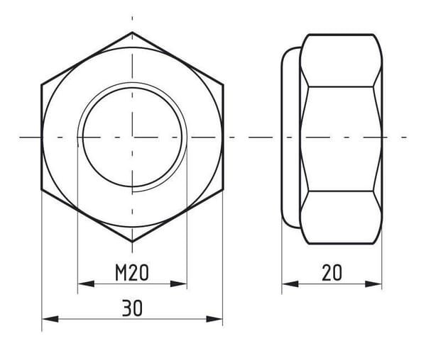 Šešiakampė kontrveržlė DIN985 M20x2.50 plieninė cinkuota |8| Kramp 98520 - Image 4