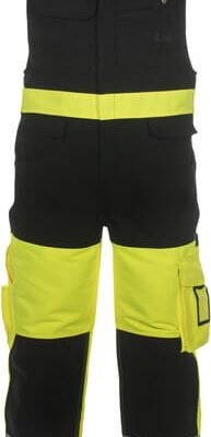 Kombinezonas su petnešomis, Hi-Vis, geltonas / juodas, „Trendy High Visible Stretch-Line“, dydis S, Hydrowear 044485YB48