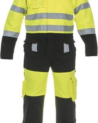 Kombinezonas, Hi-Vis, geltonas / juodas, „Trendy High Visible Line“, dydis M, Hydrowear 048471YB50