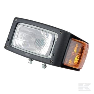 Priekinis žibintas halogeninis, LH stačiakampis, skaidrus/geltonas, tvirtinamas varžtais, 252x129.5mm, Cobo 5584000