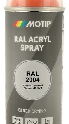 Purškiami dažai RAL 2004 gryna oranžinė 400 g Motip 07007