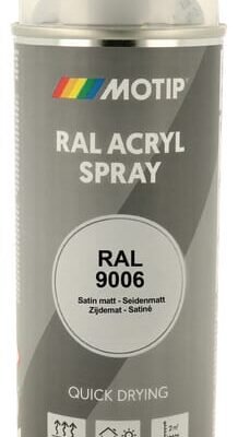 Purškiami dažai RAL 9006 baltas aliuminis 400 g Motip 07224