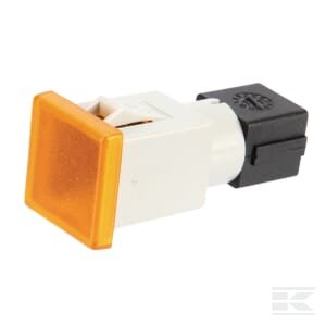 Įspėjamoji lemputė kvadratinė, 12/24V, oranžinė, prisukama, 22,5x22,5, Cobo 9454000