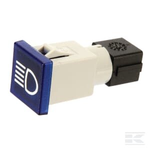 Įspėjamoji lemputė kvadratinė, 12/24V, mėlyna, prisukama, 22,5x22,5, Cobo 9458000