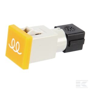 Įspėjamoji lemputė kvadratinė, 12/24V, geltona, prisukama, 22,5x22,5, Cobo 9461000