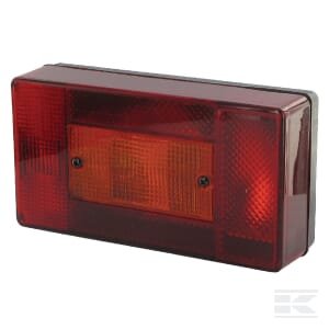 Galinė lempa LH (kairė), stačiakampė, 12V, raudona/oranžinė, tvirtinama varžtais, 188x55x100mm, Jokon 102002001