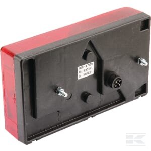 Galinė lempa LH, stačiakampė, 12V, geltona/raudona, tvirtinama varžtais, Jokon 102070010