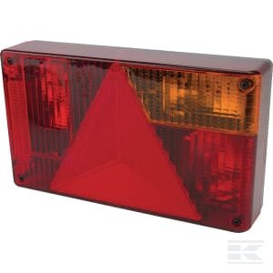 Galinė lempa RH, stačiakampė, 12/24V, geltona/raudona, tvirtinama varžtais, Jokon 102070020