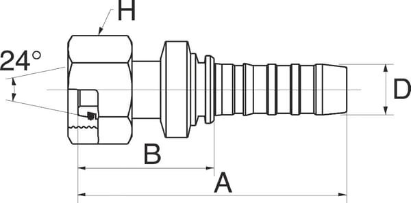 Swage coupling Gates OEM 12GS25FDHORX 41 (12GS25FDHORXAF41) - Image 2