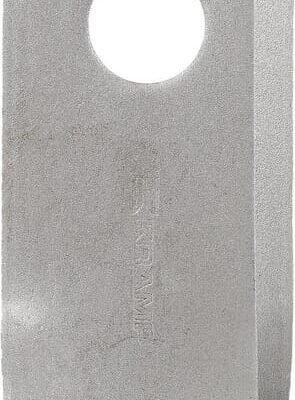 Kairysis šienapjovės peilis, 98 × 48 × 4 mm, skylė Ø19 mm, tinka Fella / Fortschritt, 25 vnt. pakuotė, 121712KR