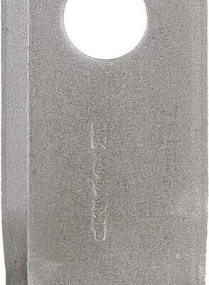 Dešinysis šienapjovės peilis, 98 × 48 × 4 mm, skylė Ø19 mm, tinka Fella / Fortschritt, 25 vnt. pakuotė, 121713KR