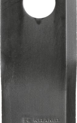 Kairysis šienapjovės peilis, 112 × 48 × 4 mm, skylė Ø19 mm, tinka Fella / Krone, 25 vnt. pakuotė, 134309KR