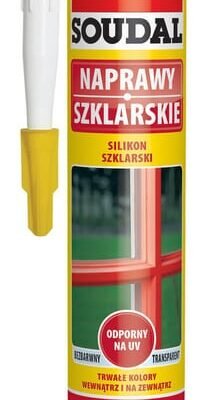 Baltas silikonas stiklui 280 ml 137667SOU