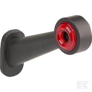 Gabaritinis žibintas LH LED, apvalus, 12/24V, raudonas/skaidrus, tvirtinamas varžtais, 190x89x164mm, Waś 1400300063