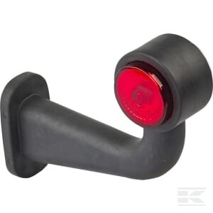 Gabaritinis žibintas RH LED, apvalus, 12/24V, raudonas, tvirtinamas varžtais, 181x157mm, Waś 1400300297BCP