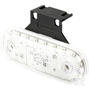 Gabaritinis LED žibintas stačiakampis, 12/24V, skaidrus, tvirtinamas varžtais, 114x25x40 mm, Waś 1400300536