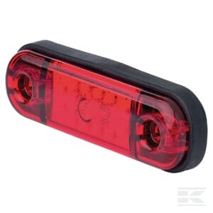 LED gabaritinis žibintas stačiakampis, 12/24V, raudonas, tvirtinamas varžtais, 84x24 mm, 12 LED, Waś 1400300715