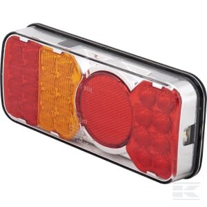 Galinė lempa LH LED, stačiakampė, geltona/raudona, tvirtinama varžtais, Waś 1400680780