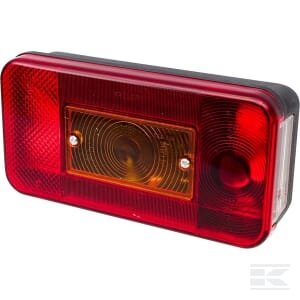 Galinė lempa, stačiakampė, 12/24V, geltona/raudona, tvirtinama varžtais, 199x102mm, Promot 1400680900