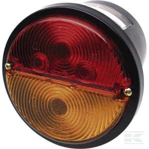 Galinė lempa LH, apvali, 12/24V, geltona/raudona, tvirtinama varžtais, Ø132mm, Waś 1400681100