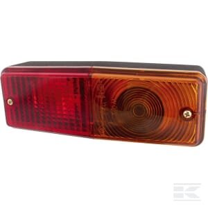 Galinė lempa, stačiakampė, 12/24V, geltona/raudona, tvirtinama varžtais, 200x70mm, Waś 1400681300