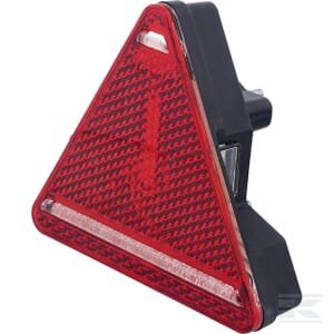 Galinė lempa LH LED, trikampė, 12/24V, raudona, tvirtinama varžtais, 163x144 mm, Waś 1400682500