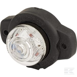 Gabaritinis žibintas LED, citrininis, 12/24V, skaidrus, tvirtinamas varžtais, 57x45mm, Waś 1400690301