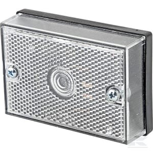 Gabaritinis žibintas, stačiakampis, 12/24V, baltas, tvirtinamas varžtais 1400690400