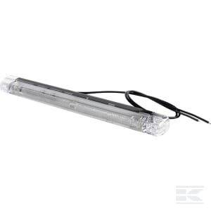 Gabaritinis žibintas LED, stačiakampis, 12/24V, skaidrus, tvirtinamas varžtais, 246x20x22mm, Waś 1400690860