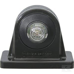 Gabaritinis žibintas LH LED, apvalus, 12/24V, raudonas/skaidrus, tvirtinamas varžtais, 97x68x78mm, Waś 1400300041