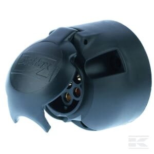 Juodas plastikinis lizdas 7 kontaktų 1409801