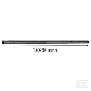 Įspėjamoji šviesos juosta, 12/24V, geltona, tvirtinama varžtais, 1059x32x53 mm, Multiflash, 10 x 6 LED, Kramp 1603140737KR