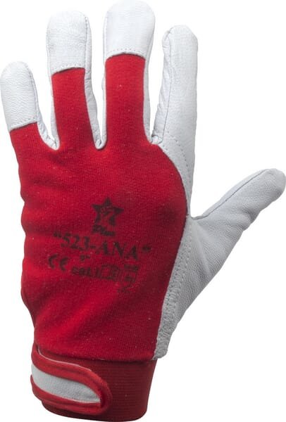 Darbo pirštinės, odinės ir audinio, dydis 9/L, 19501105509