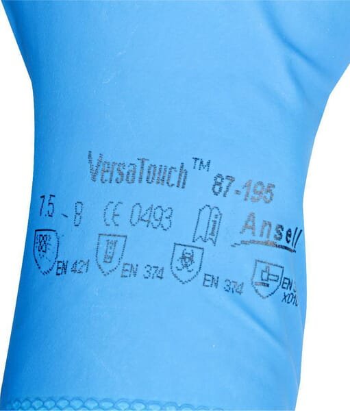 Apsauginės pirštinės Ansell AlphaTec 87-195, dydis 9.5–10, 87195100 - Image 2