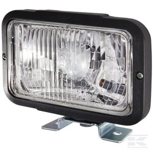 Priekinis žibintas halogeninis, stačiakampis, 12/24V, skaidrus, tvirtinamas varžtais, 194x122x168mm, Hella 1AB004231001