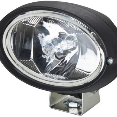 Darbinis žibintas halogeninis, 55W, 1150lm, ovalus, 12V, skaidrus, tvirtinamas varžtais, 160x78x128mm, AMP kištukas, Hella 1GA996161281