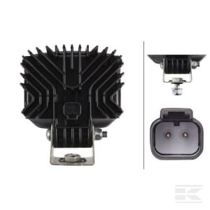 Darbinė lempa LED, 12W, 1000lm, stačiakampė, 12/24V, skaidri, su apkaba, 6 LED, Hella 1GA996188511