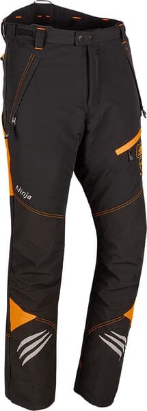 Apsauginės pjūklininko kelnės Ninja, juodos / oranžinės, dydis XL, 1SPO718RXL - Image 3