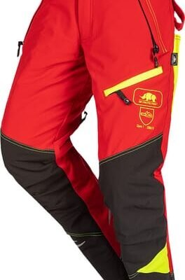 Apsauginės pjūklininko kelnės Ninja, raudonos / geltonos, dydis XL, 1SPO907RXL