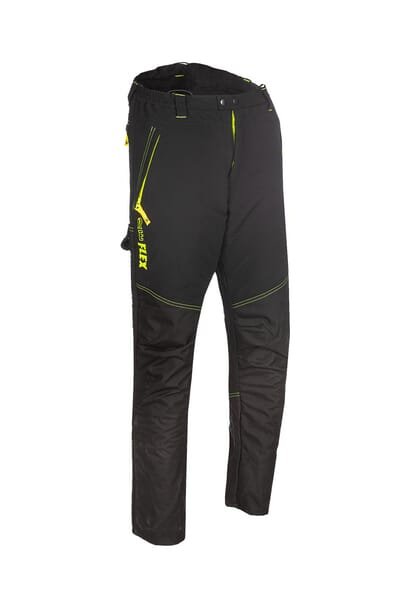 Apsauginės pjūklininko kelnės SIP, Hi-Vis, juodos, dydis 41–45" / L32", 1XRPA2PT32XL