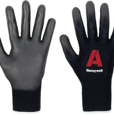 Poliamidinės darbo pirštinės Honeywell PerfectFit, juodos, 25 cm, dydis 8/M, 213225108