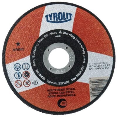 Pjovimo diskas Basic 125×1.0×22.23 Tyrolit 34332869