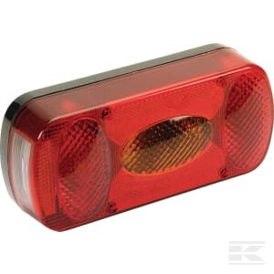 Galinė lempa, stačiakampė, 12V, raudona/geltona, tvirtinama varžtais, 218x..., Midipoint II by Aspöck 243000157