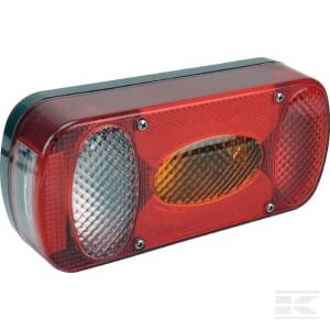 Galinė lempa, stačiakampė, 12V, raudona/geltona, tvirtinama varžtais, 218x..., Midipoint II by Aspöck 243200167