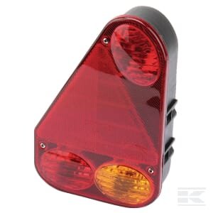 Galinė lempa LH, trikampė, 12V, raudona/geltona, tvirtinama varžtais, Earpoint III by Aspöck 244700007