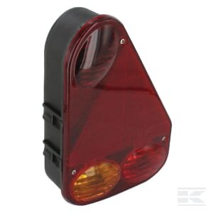 Galinė lempa RH, trikampė, 12V, raudona/geltona, tvirtinama varžtais, Earpoint III by Aspöck 244800007