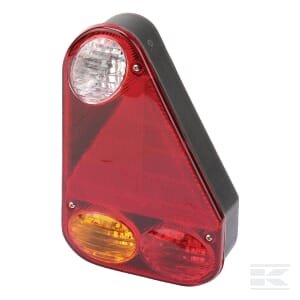 Galinė lempa RH, trikampė, 12V, raudona/geltona, tvirtinama varžtais, Earpoint III by Aspöck 244810007
