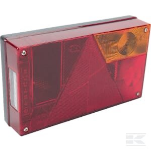 Galinė lempa RH, stačiakampė, 12V, raudona/geltona, tvirtinama varžtais, Multipoint by Aspöck 245200007